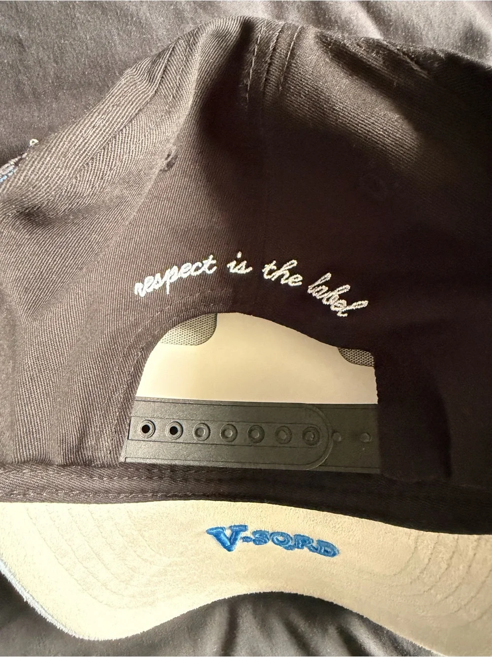Black and Light Blue V-SQRD Embroidered Baseball Cap